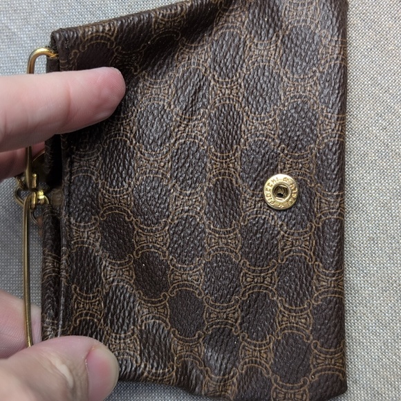 Vintage Celine Macadam Triangular Brown Leather Coin Purse - Picture 5 of 10